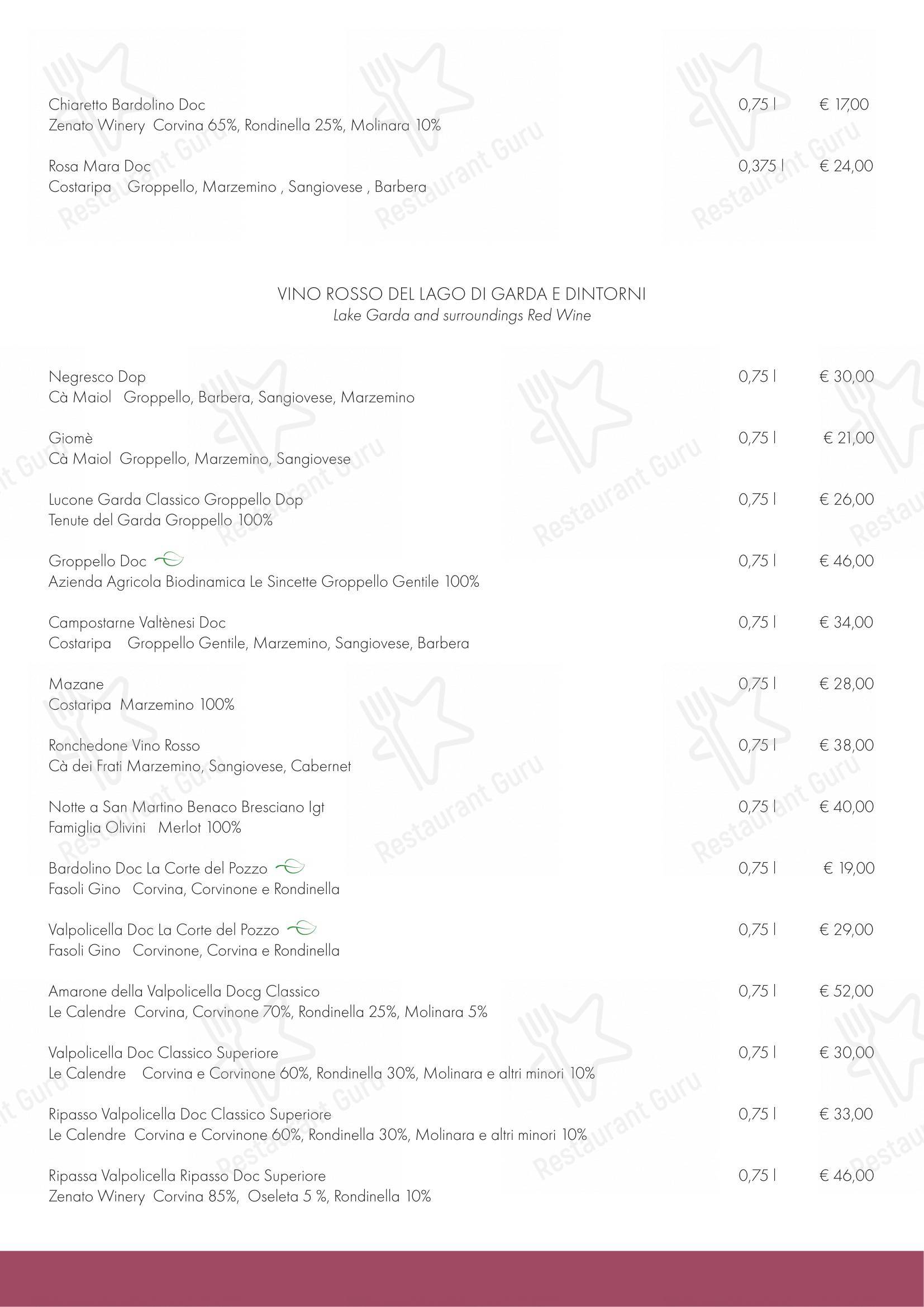 Основное меню per Ristorante I Poeti ristorante