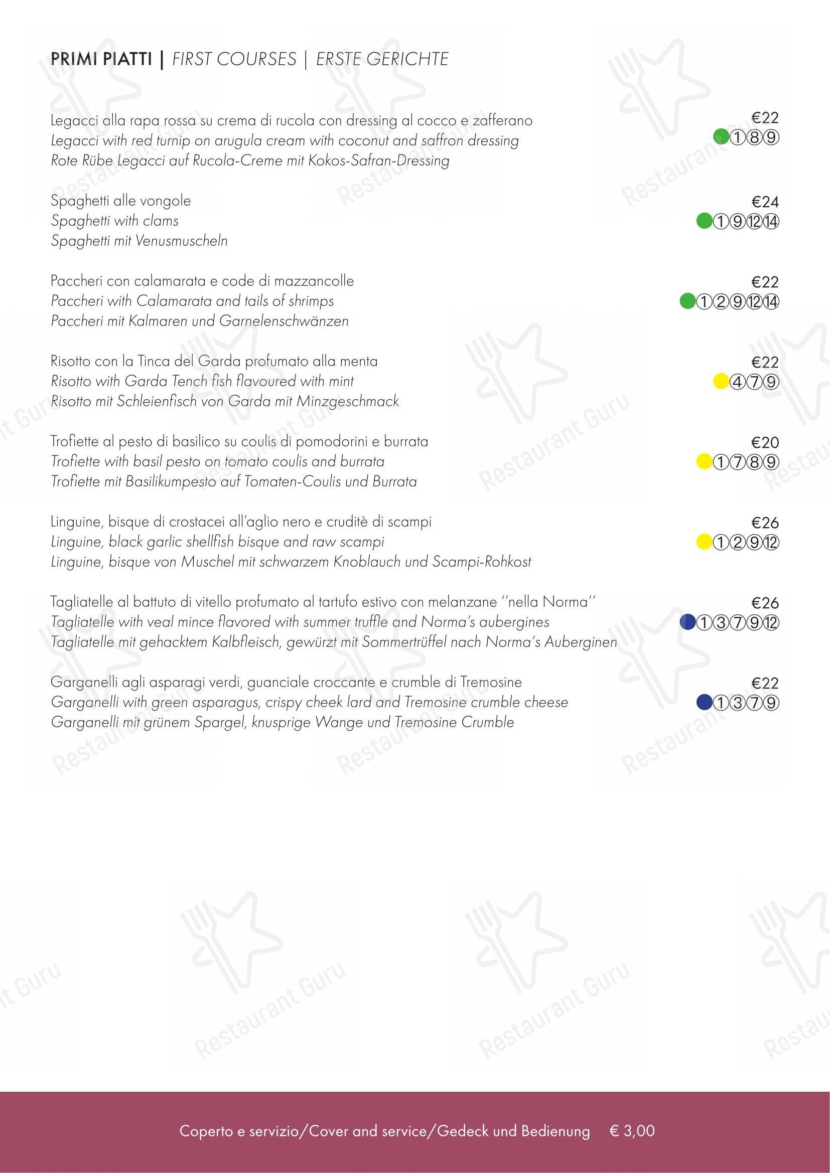 Menu di Ristorante I Poeti - Menu