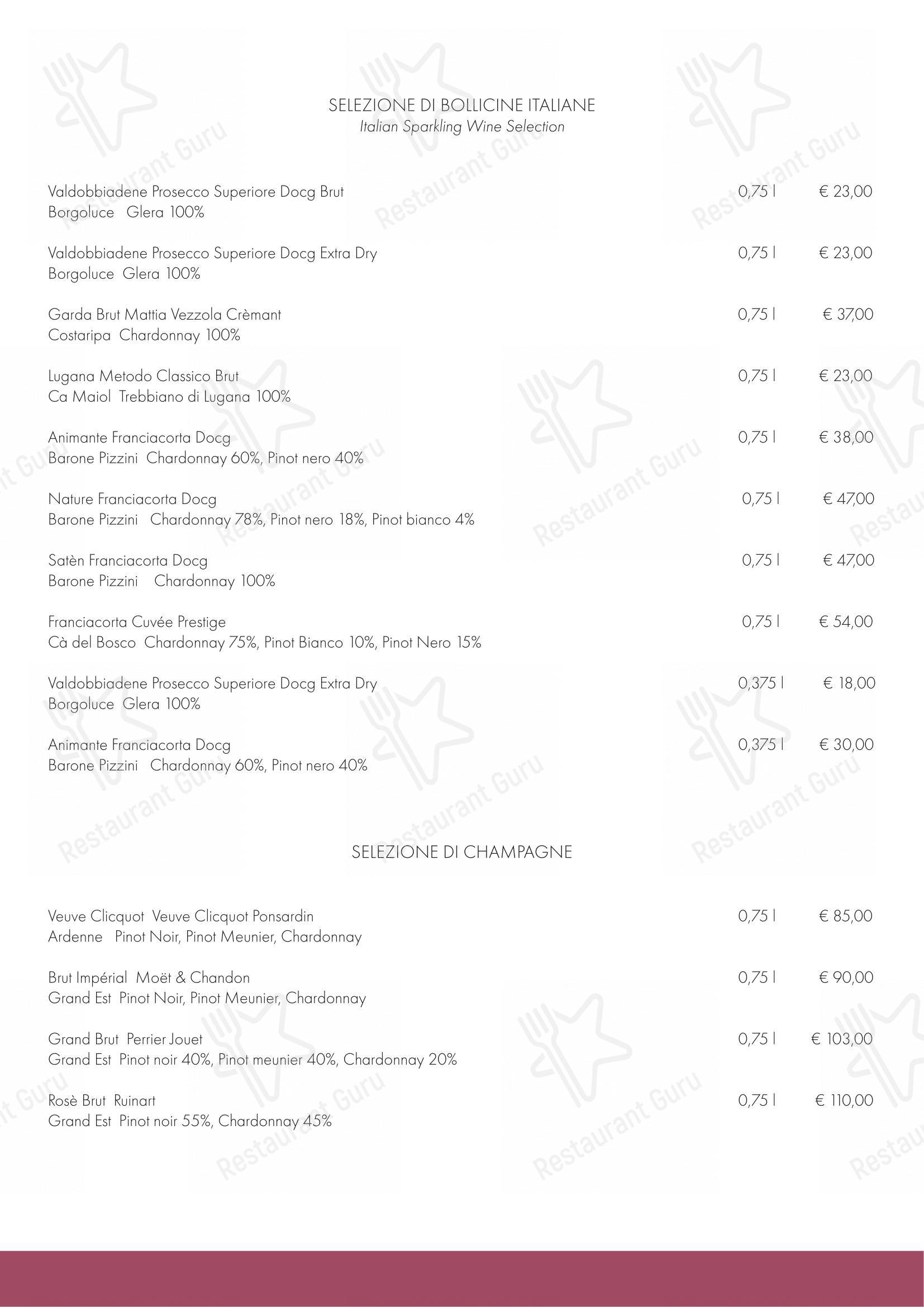 Основное меню per Ristorante I Poeti ristorante