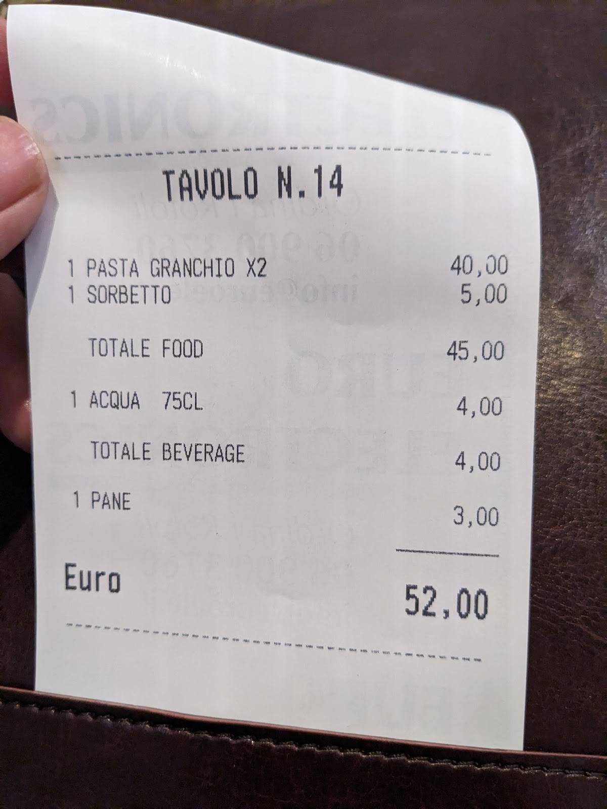 Menu di Ristorante Il Tempio di Iside 