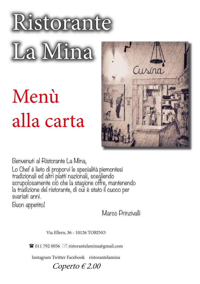 Menu di Ristorante La Mina 