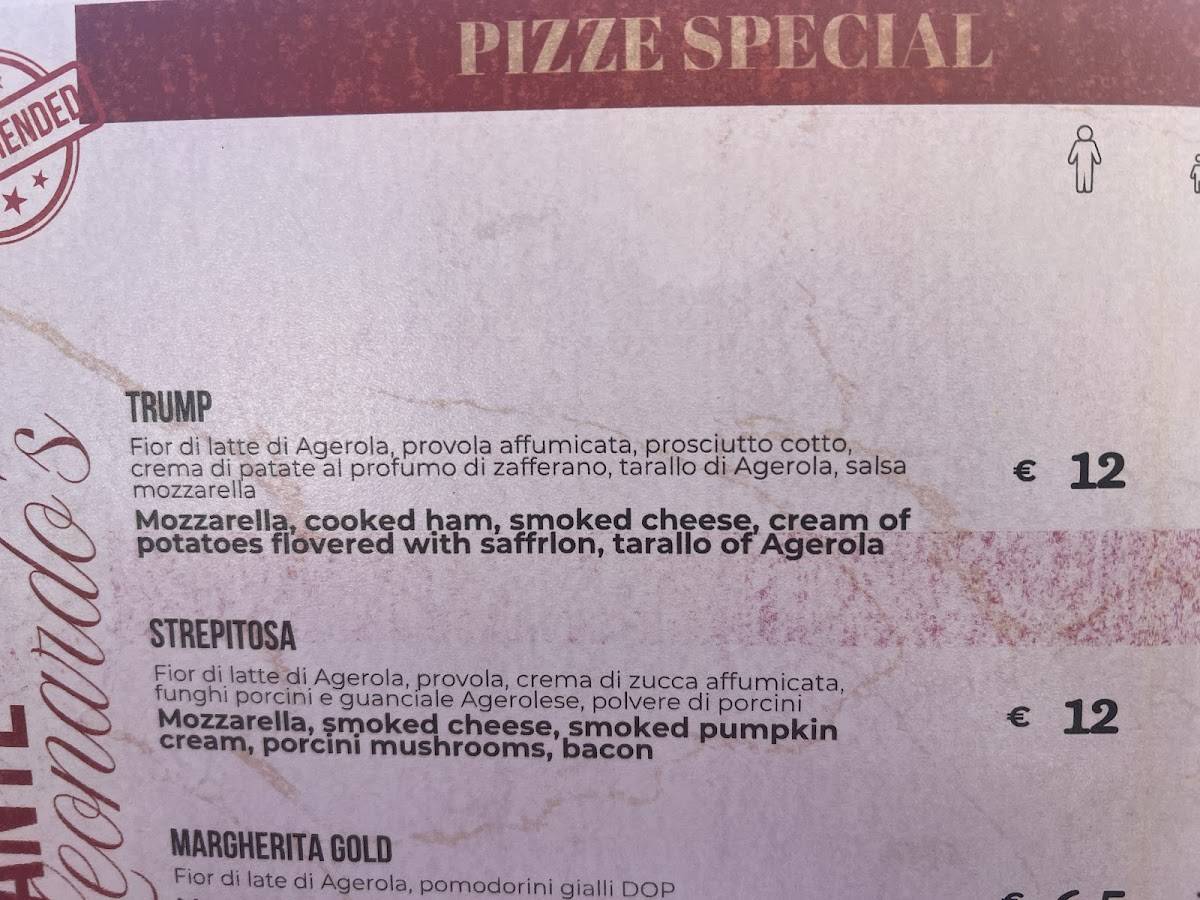 Menu di Ristorante Leonardo's 