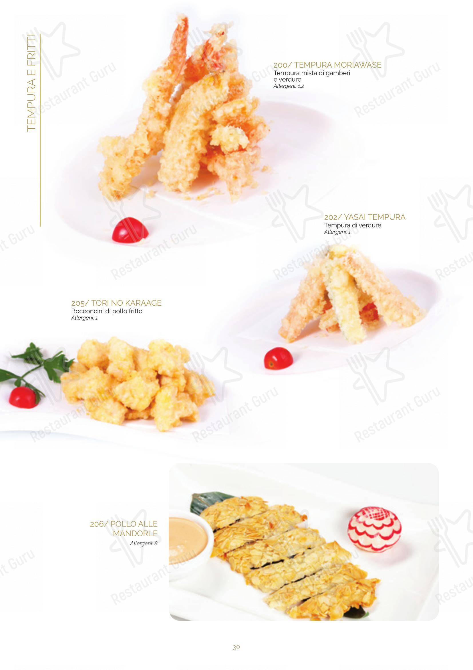 Menu di Ristorante Lin Tasting Emotion - Menu bar