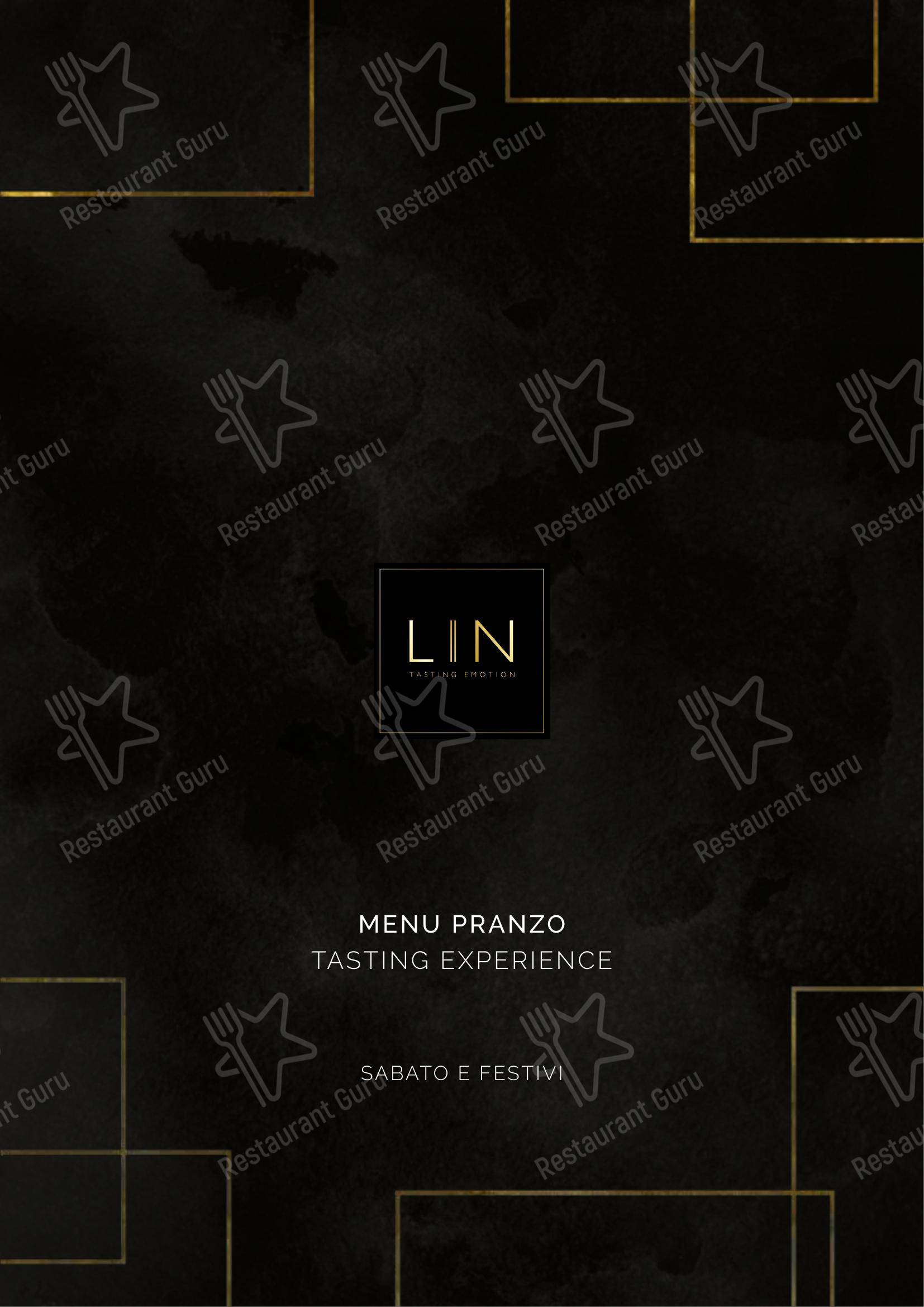 Menu di Ristorante Lin Tasting Emotion - 菜单