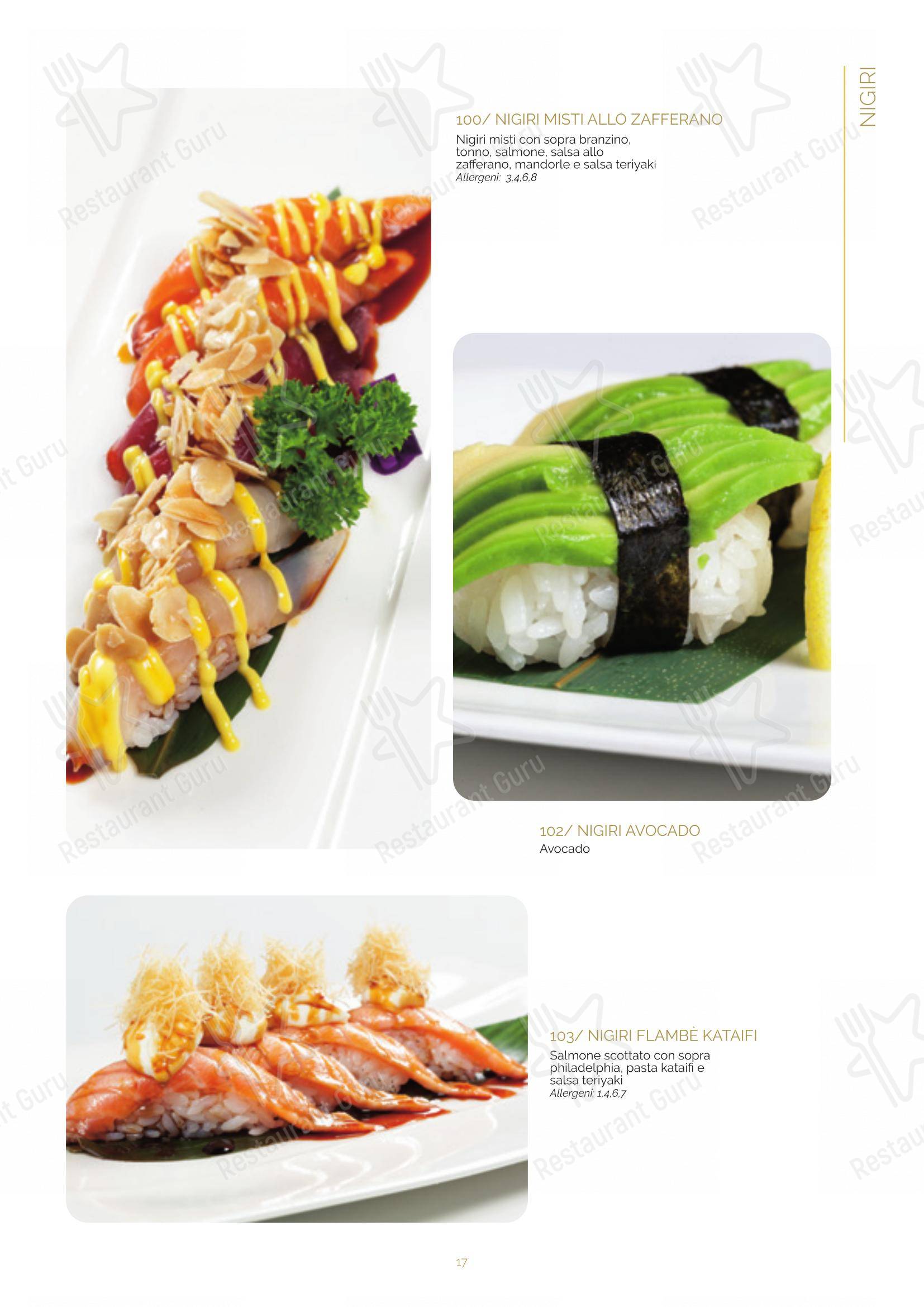 Menu di Ristorante Lin Tasting Emotion - Menu bar