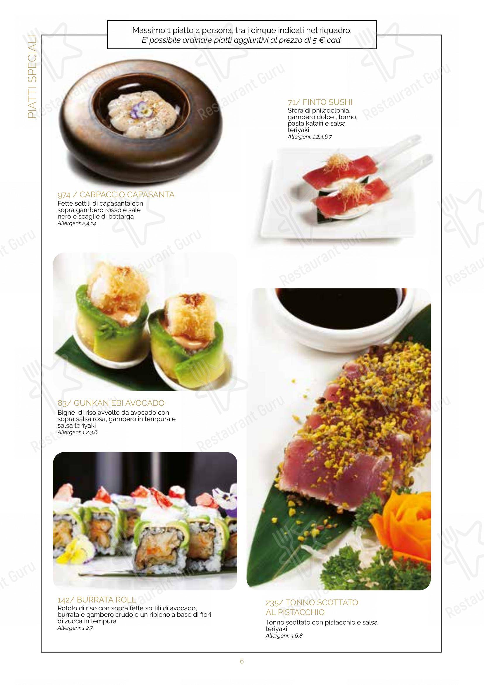 Menu di Ristorante Lin Tasting Emotion - 菜单