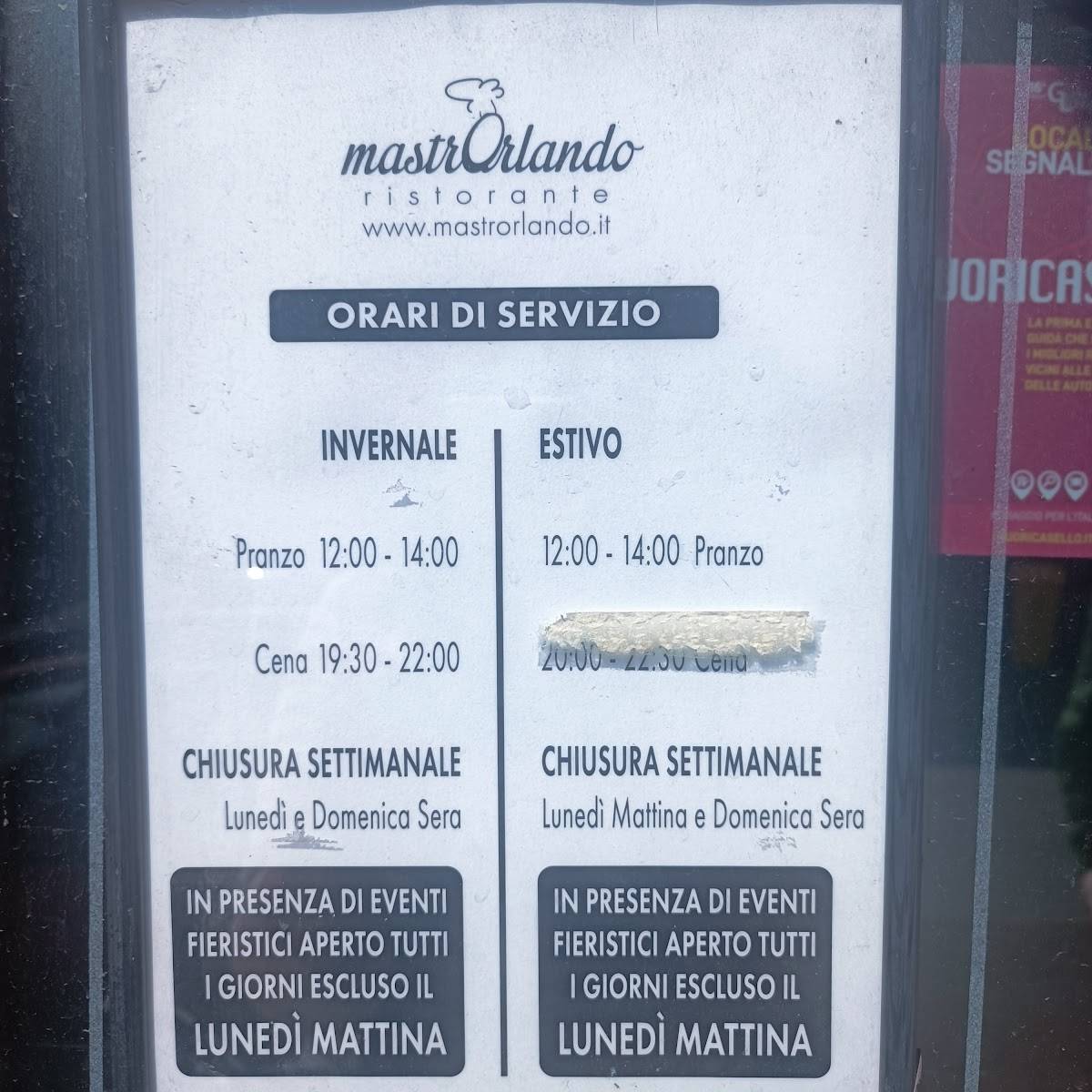 Menu di MastrOrlando 
