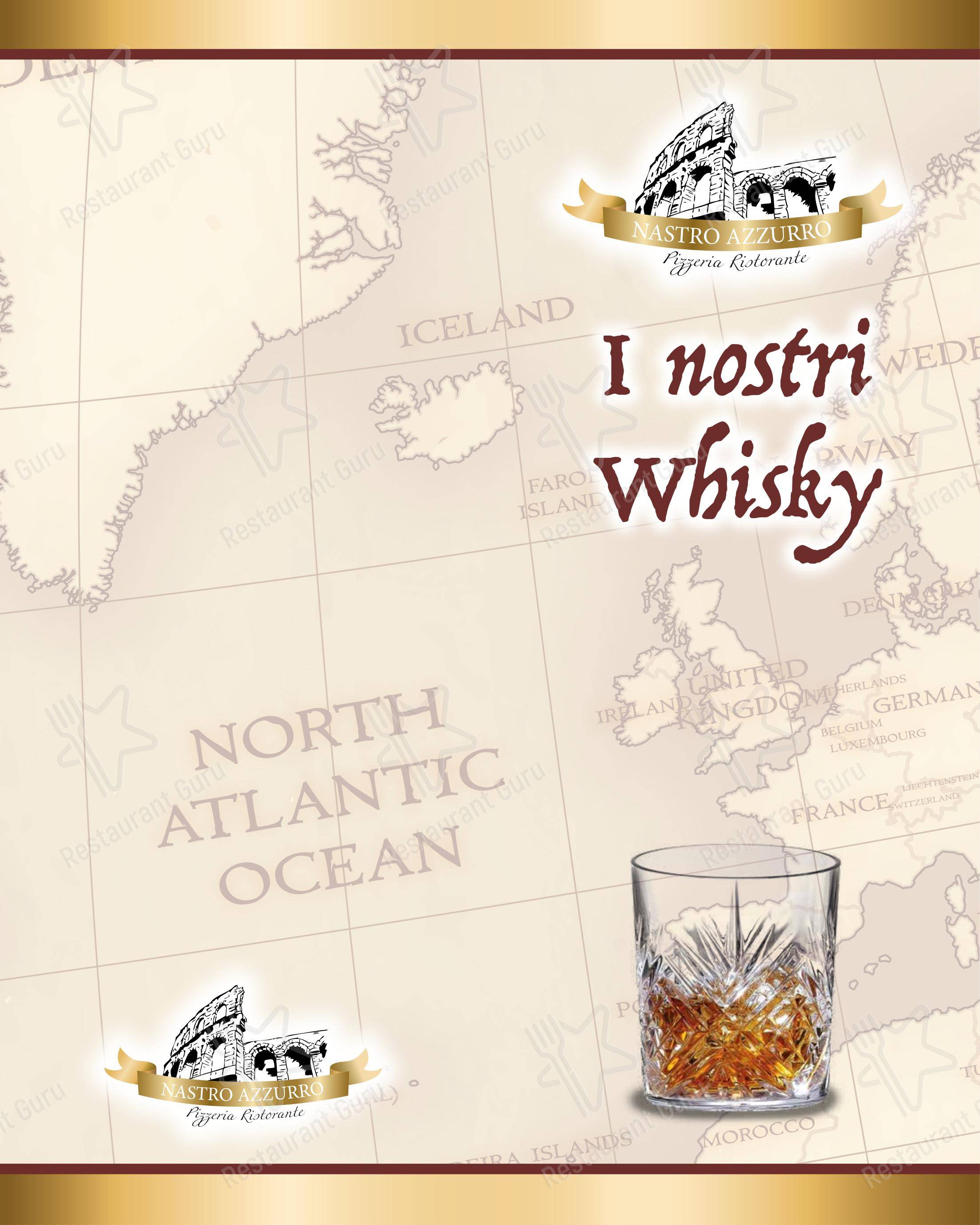 Menu di Ristorante Nastro Azzurro - Menu bar