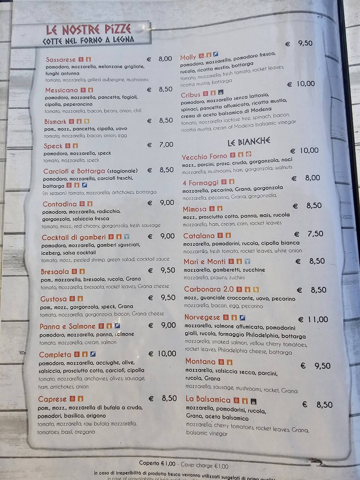 Menu di Ristorante Pizzeria Aragon 