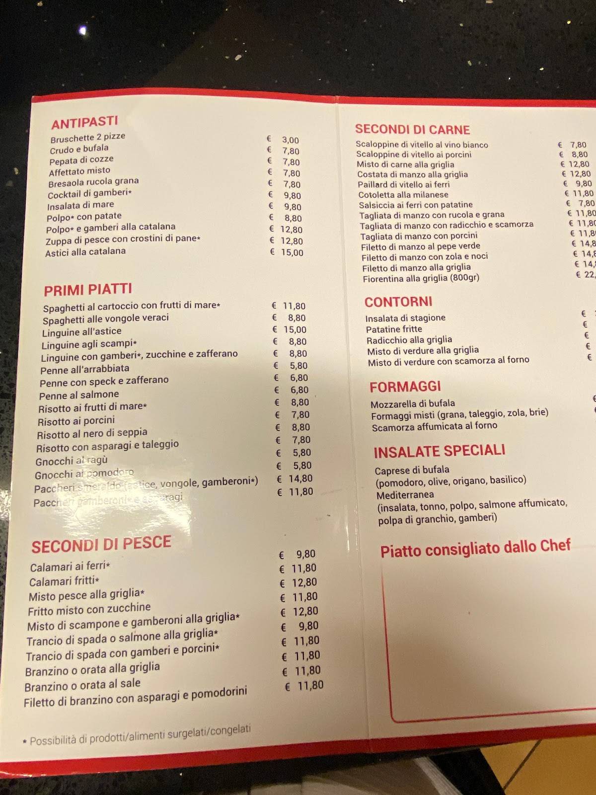 Menu di Ristorante Pizzeria Da Marco 