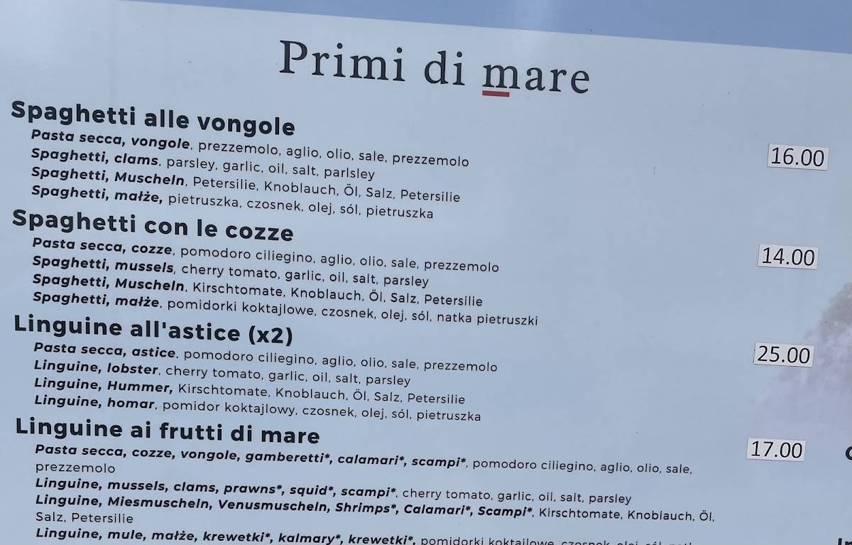 Menu di Ristorante Pizzeria Florian 