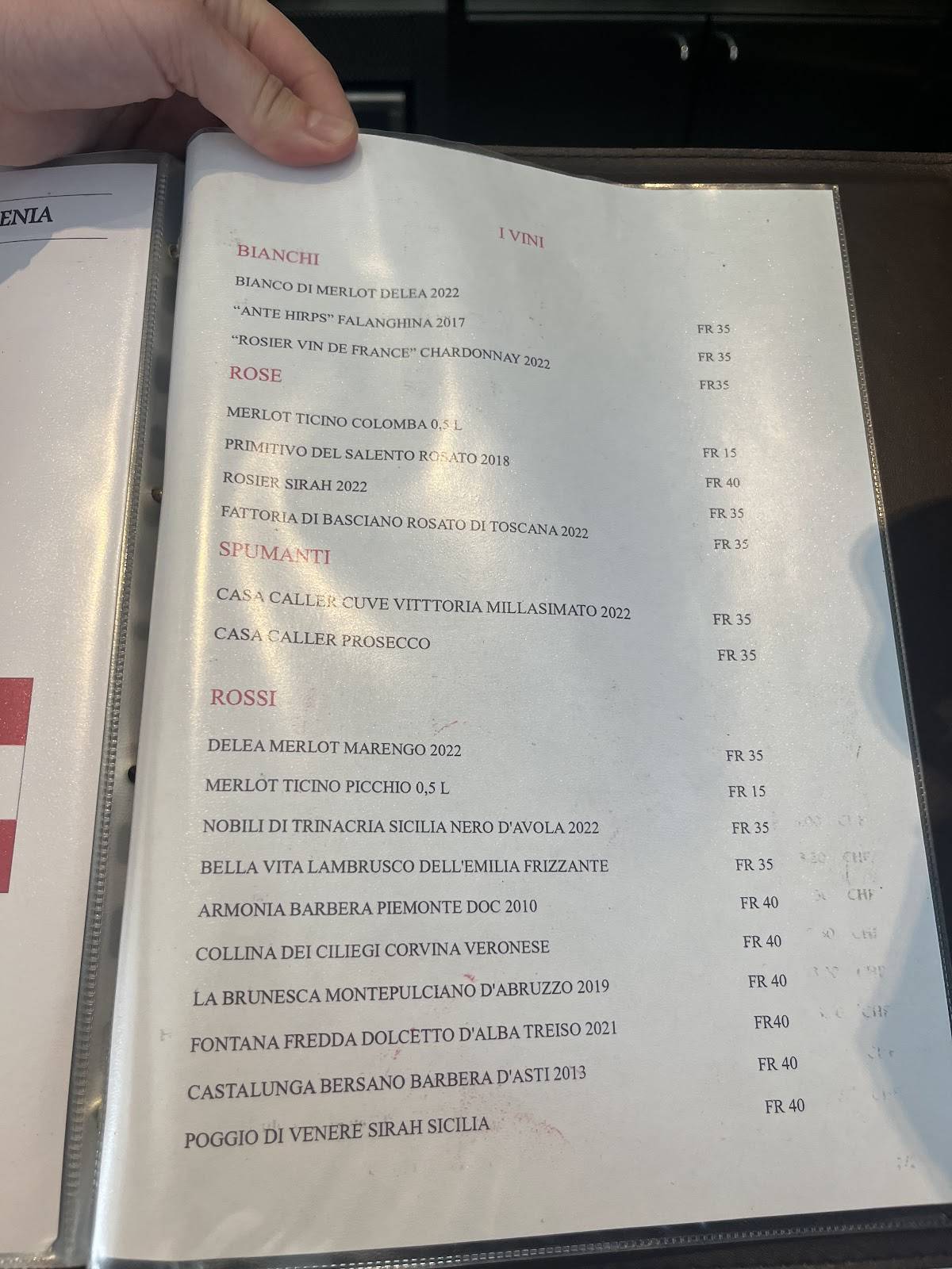 Menu di Ristorante Pizzeria Gardenia 