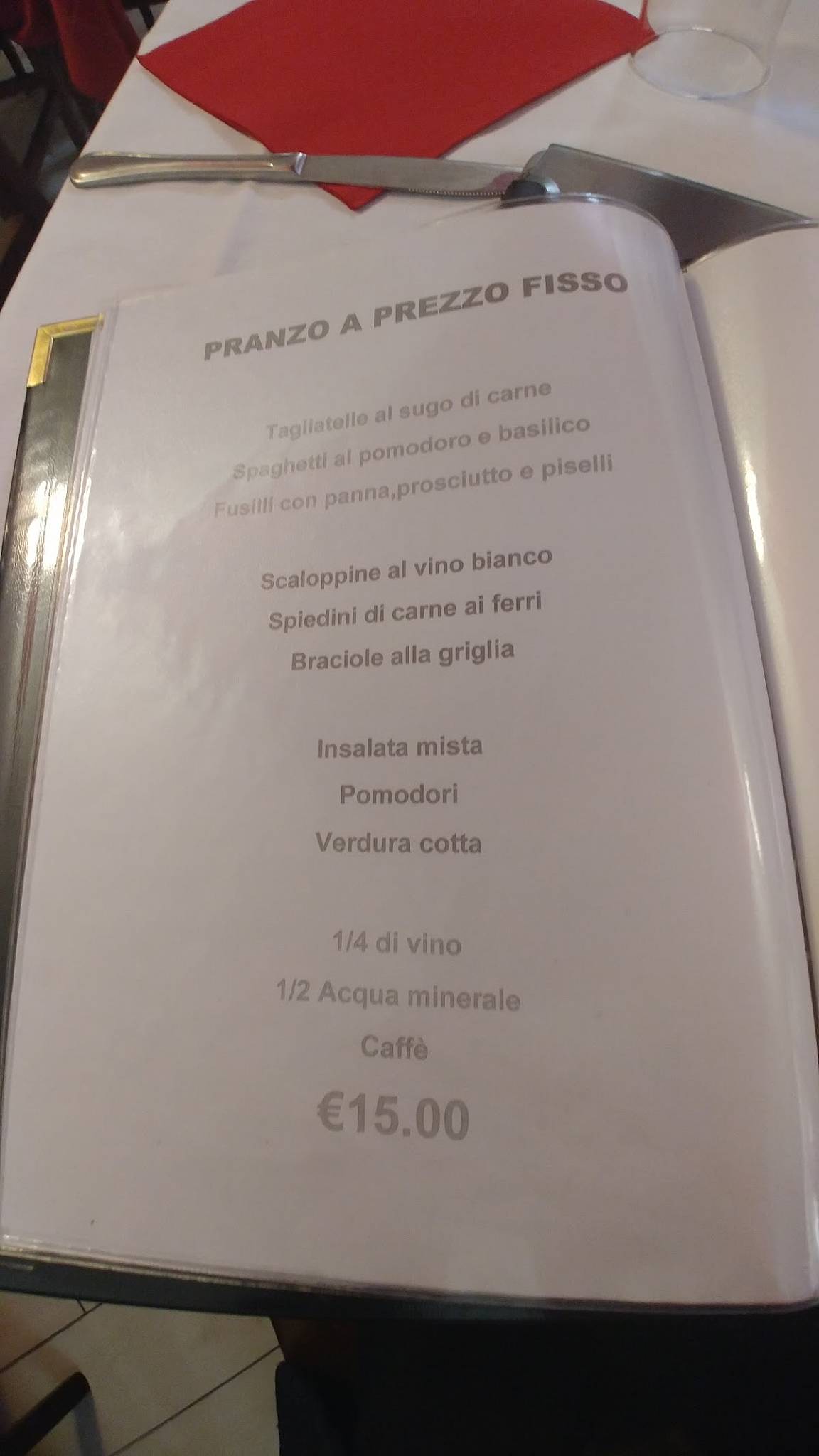 Menu di Ristorante Pizzeria La Pannocchia 