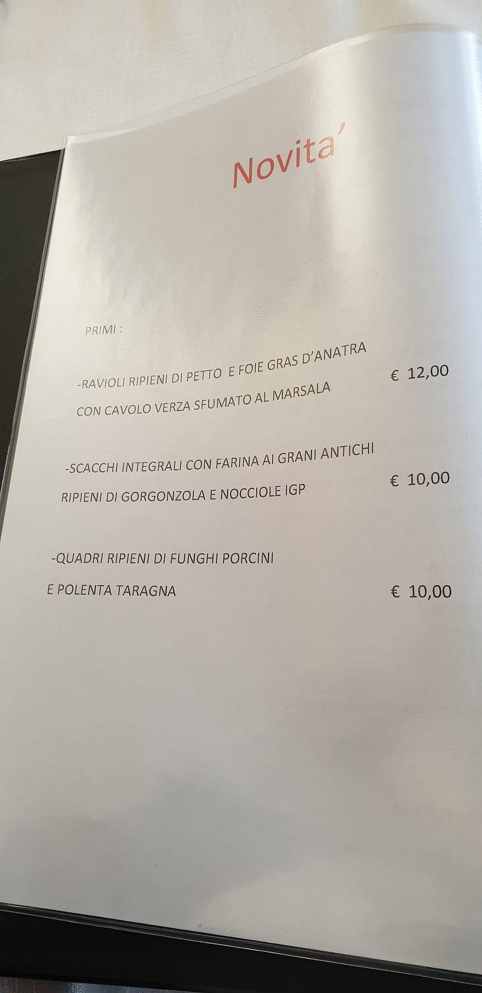 Menu di Ristorante Pizzeria La Pignatta 