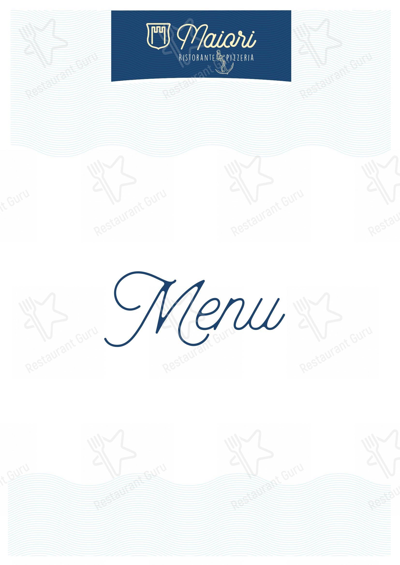Menu di Ristorante Pizzeria Maiori - Menu