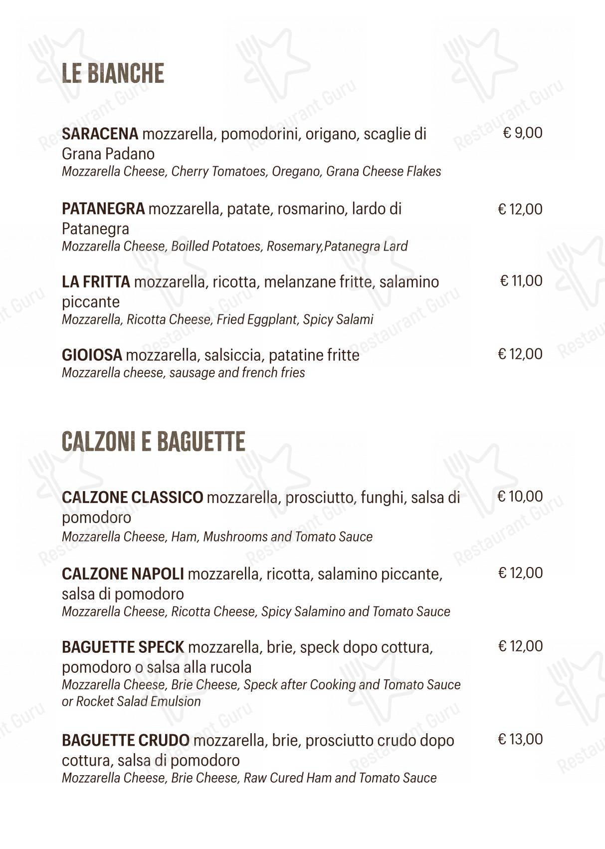Ristorante Pizzeria Pontecorvo in Padova - Menu
