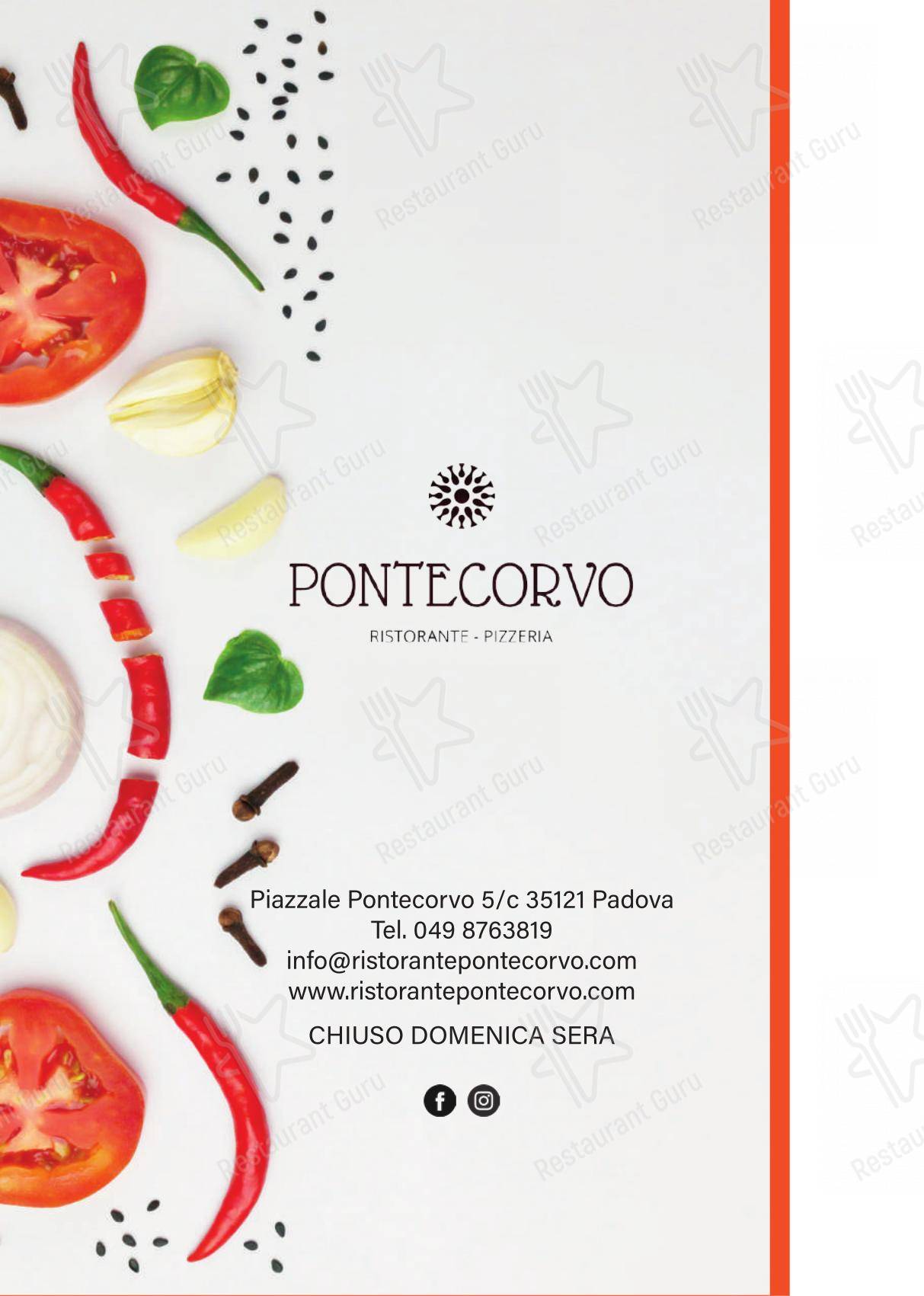 Menu di Ristorante Pizzeria Pontecorvo - Menu