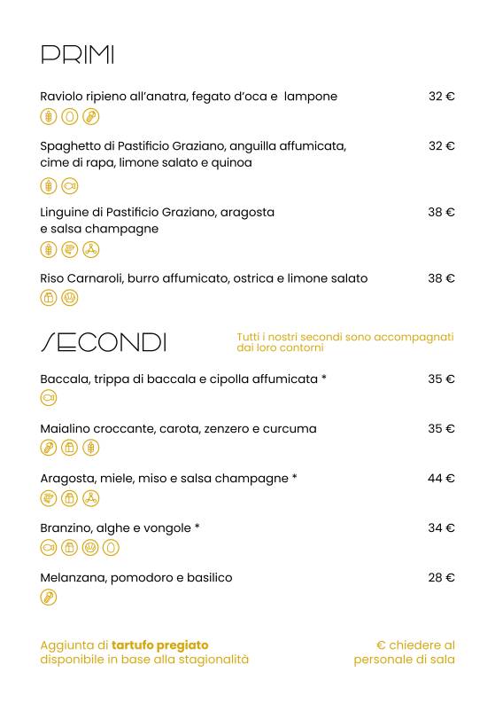 Menu di Ristorante Procaccini Milano 
