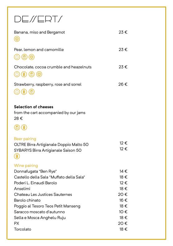 Menu di Ristorante Procaccini Milano 