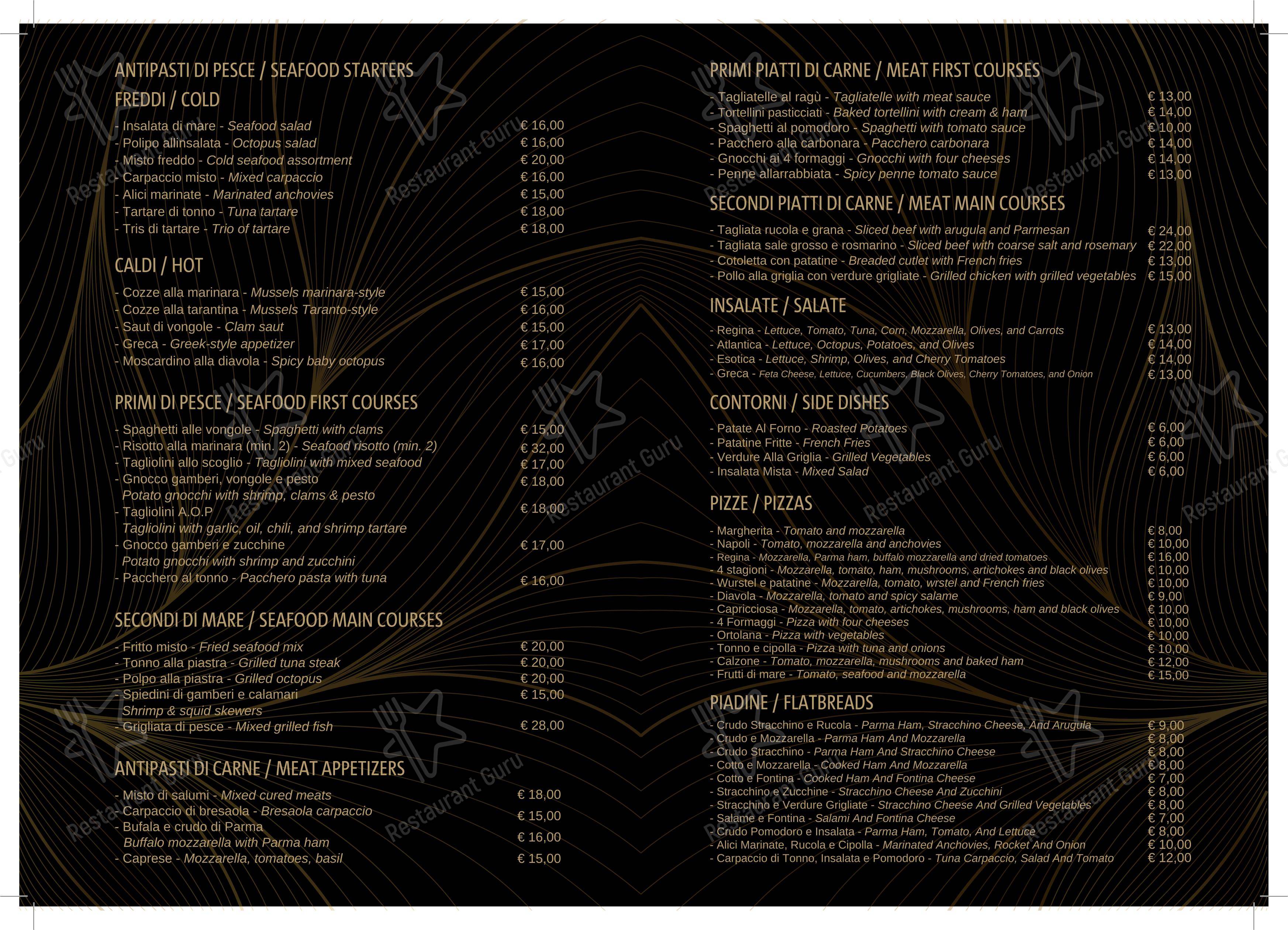 Ristorante Regina in Rimini - Menu