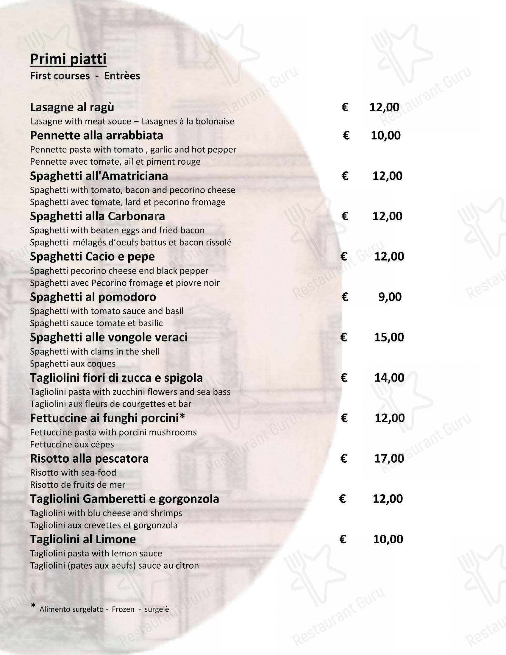 Menu di Ristorante Sant'Anna - Menu