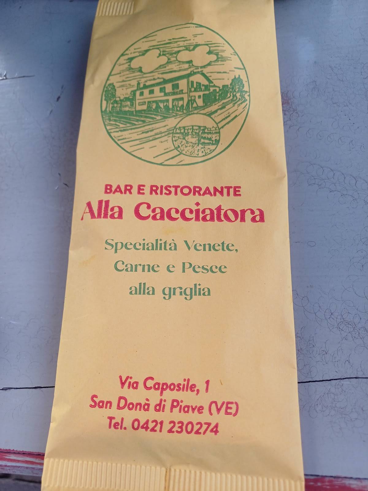 Menu di Ristorante Trattoria alla Cacciatora 