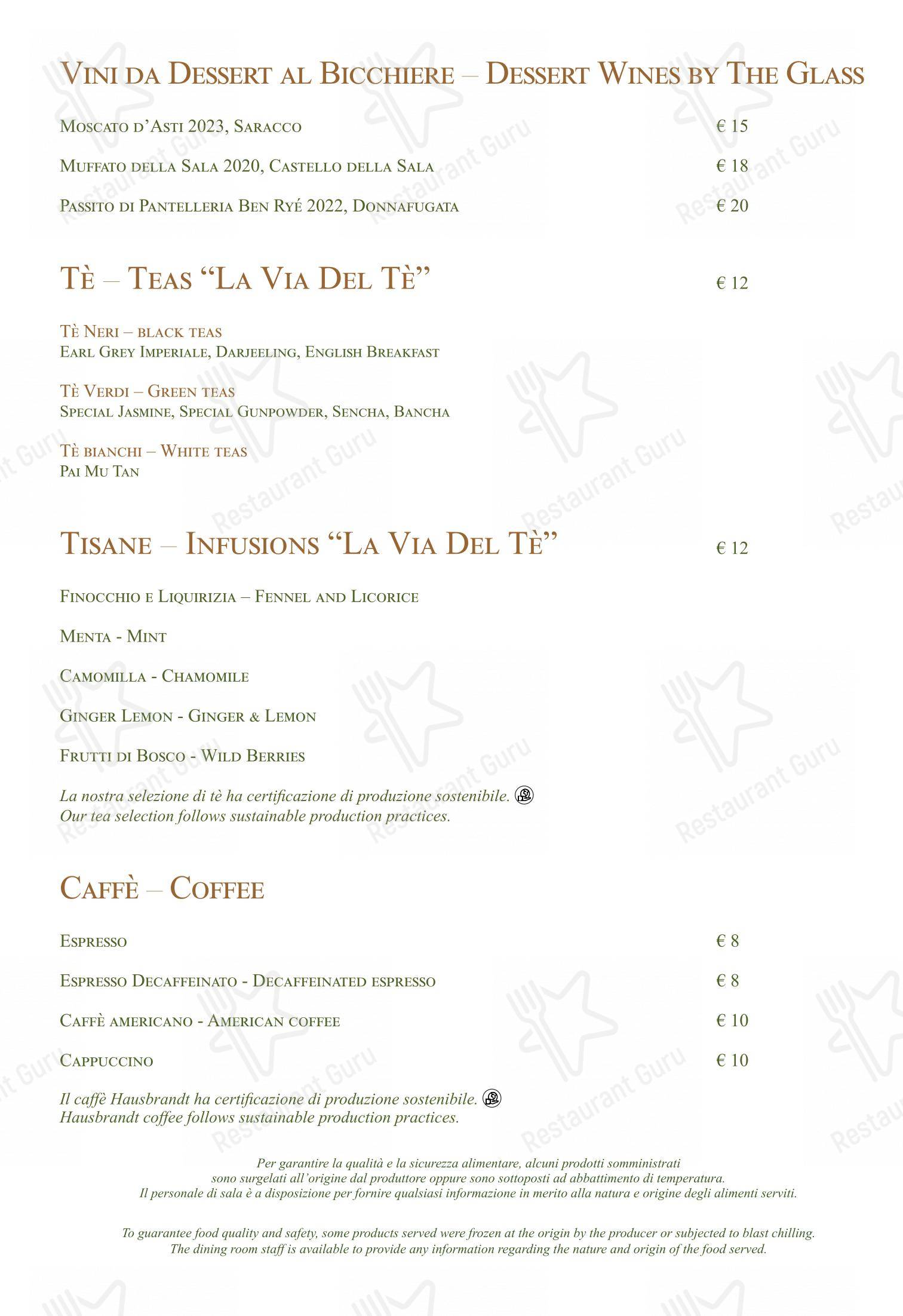 Основное меню per Ristorante Veranda ristorante