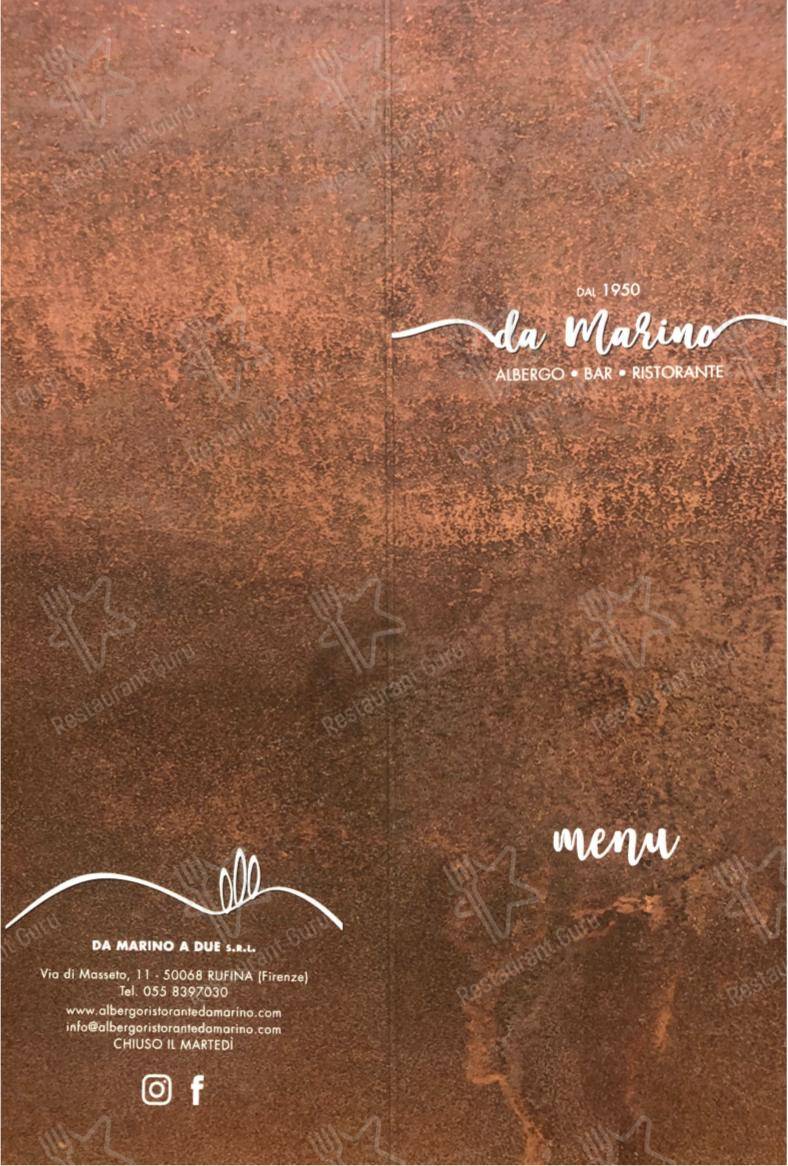 Da Marino in Rufina - Menu