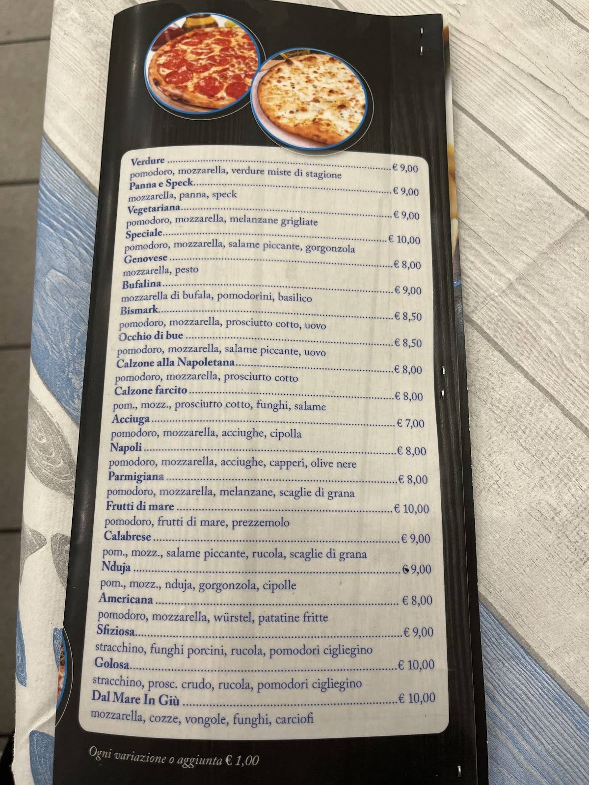 Menu di Ristorante Pizzeria Il Delfino 