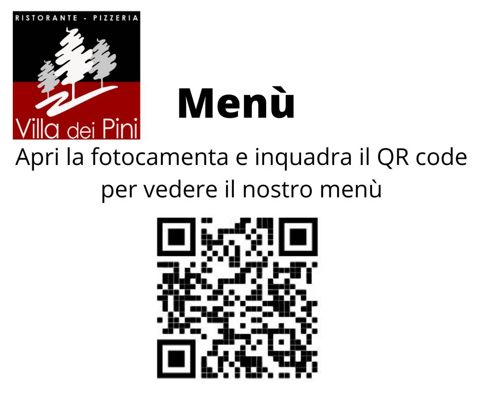 Menu di Ristorante pizzeria La Villa dei Pini 