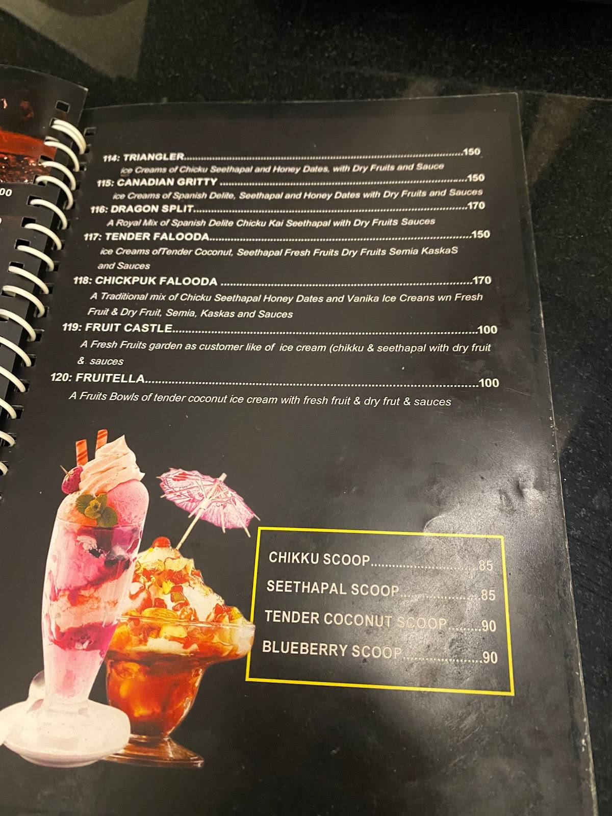 Robins Restaurant menu