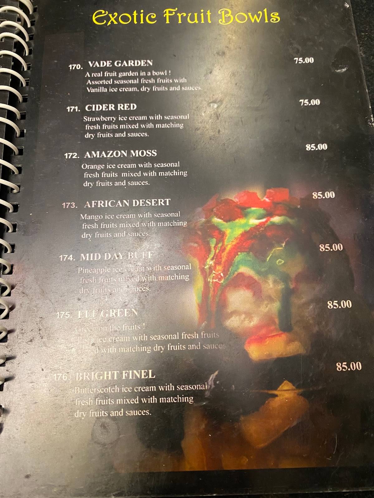 Robins Restaurant menu