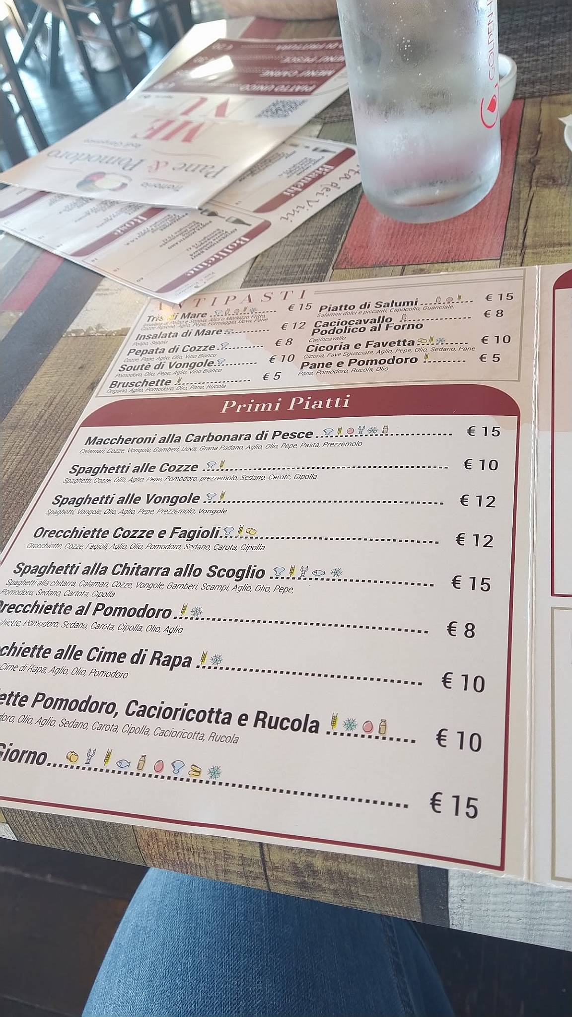 Menu di Trattoria Pane e Pomodoro 