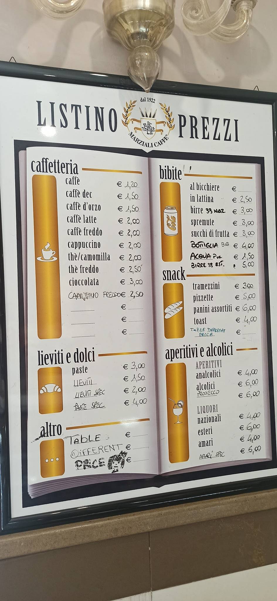 Menu di Gran Caffè Maggiore 