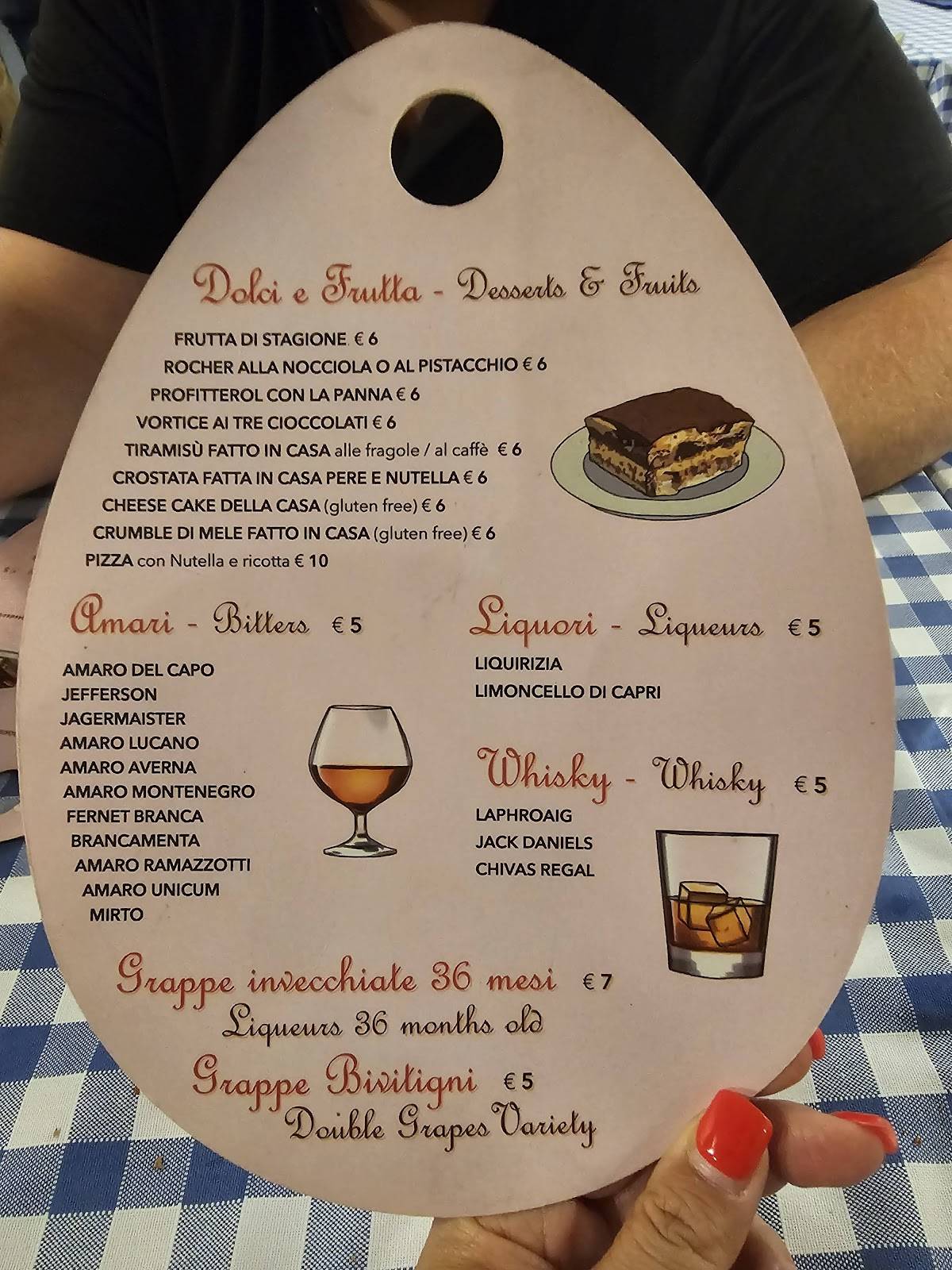 Menu di La Gallina Bianca 
