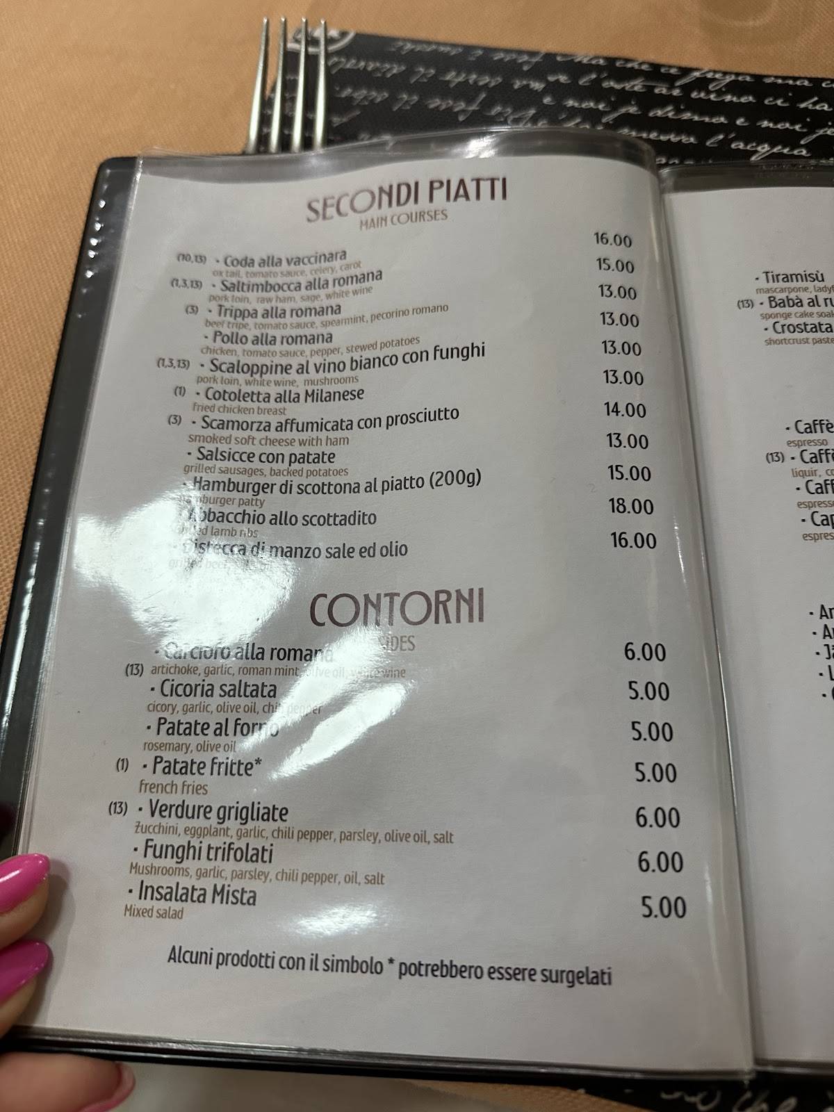 Menu di Osteria da Luciano 