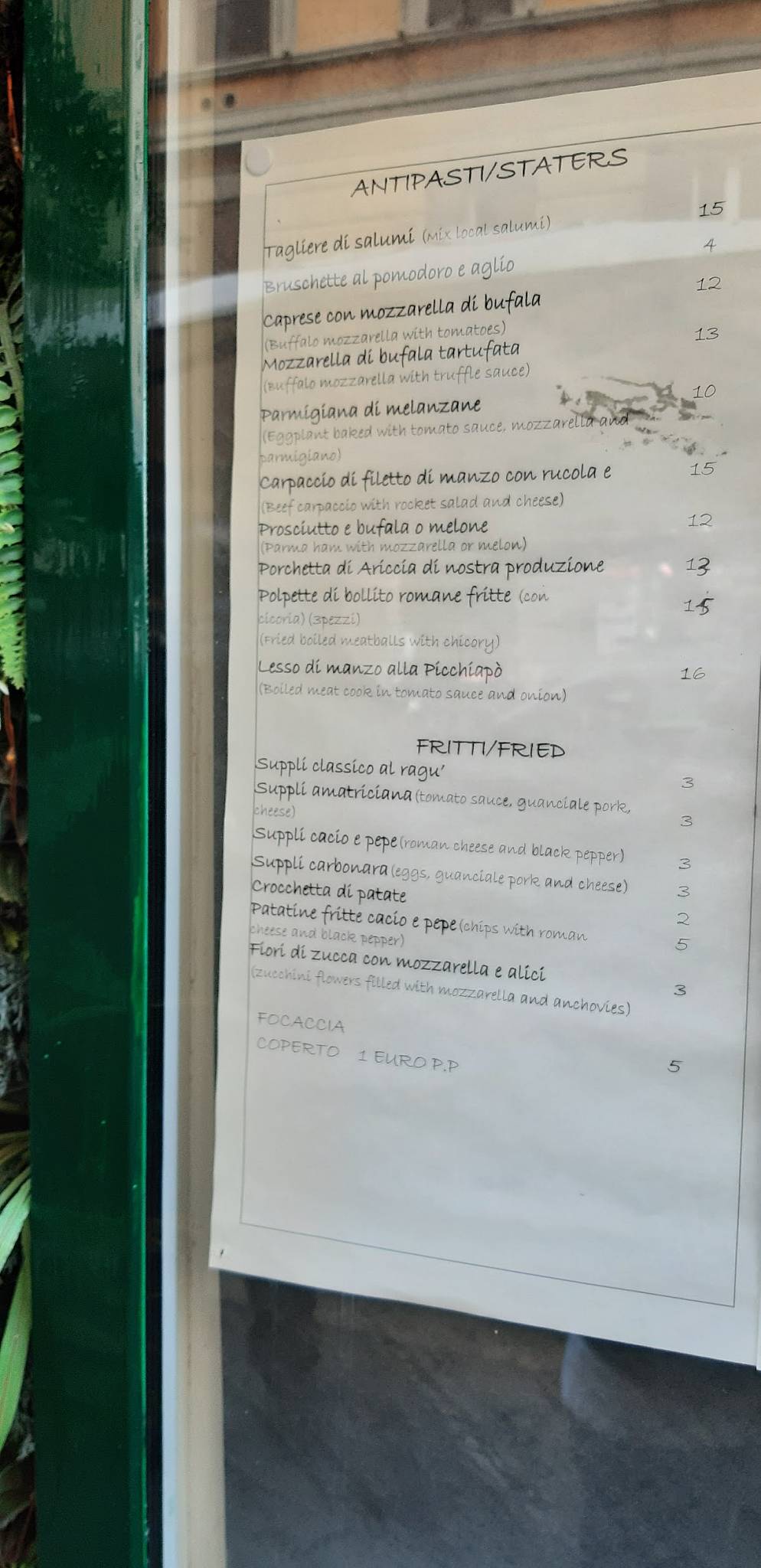 Menu di Osteria Emasi 