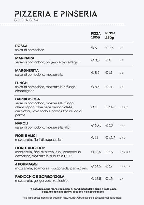 Menu di Osteria Urbana 