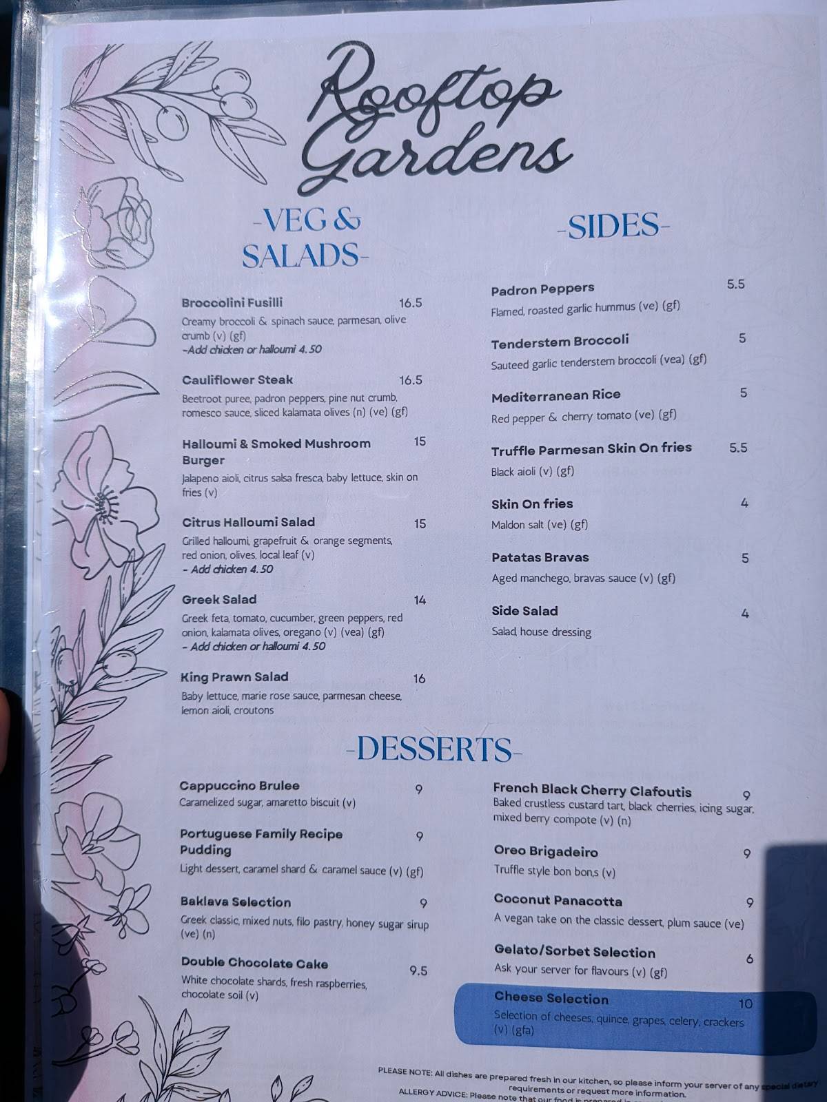 Rooftop Gardens Norwich Menu: Fresh, Seasonal Flavors with a Green Twist