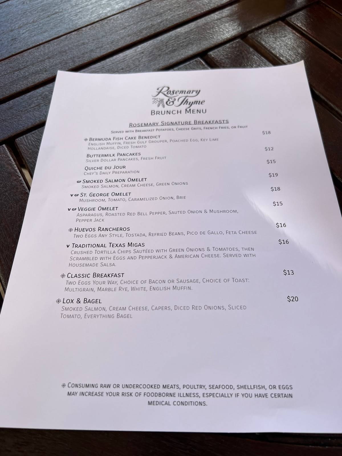 Menu At Rosemary And Thyme Restaurant Sarasota Menu at rosemary and thyme restaurant sarasota