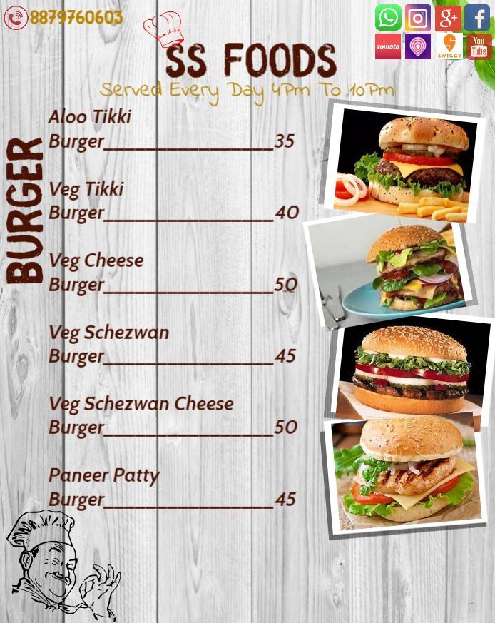 SS Foods menu