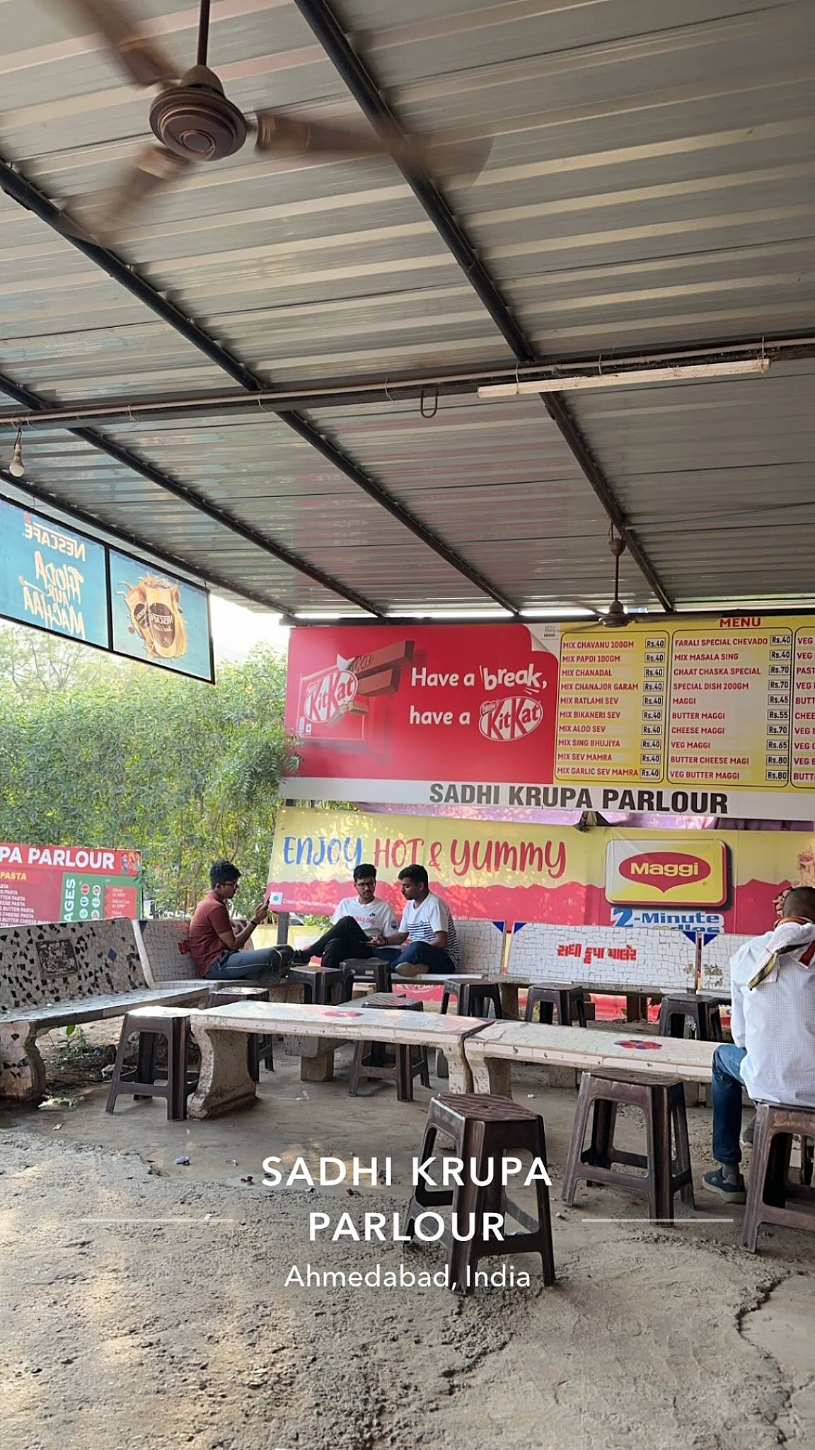 Sadhi krupa parlour menu