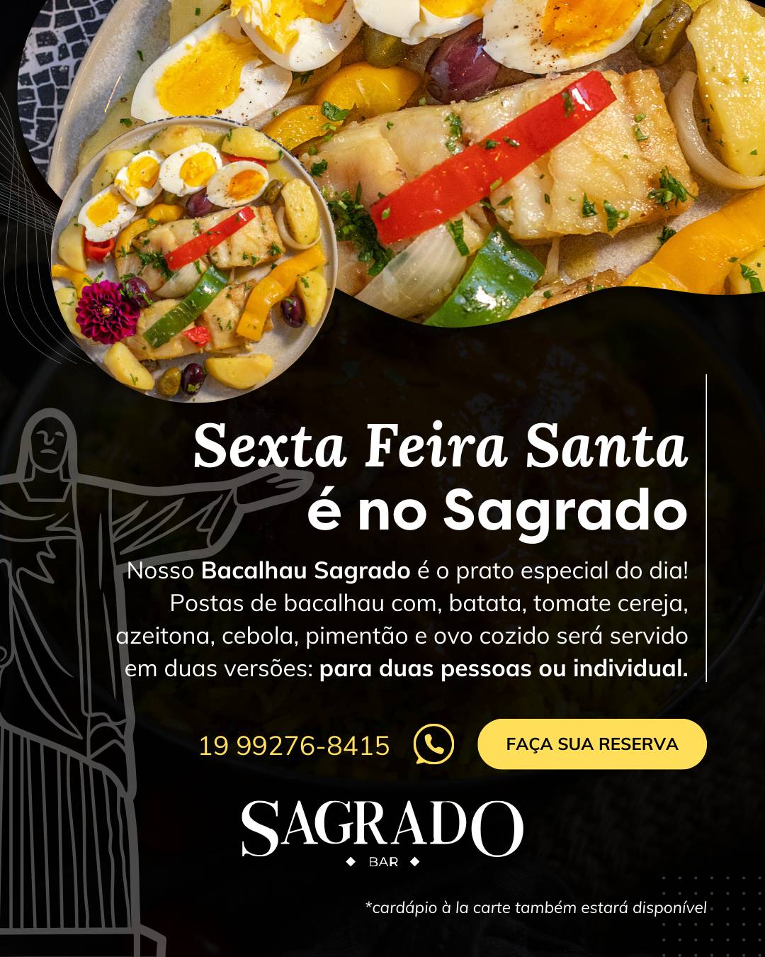 Sagrado Bar cardápio