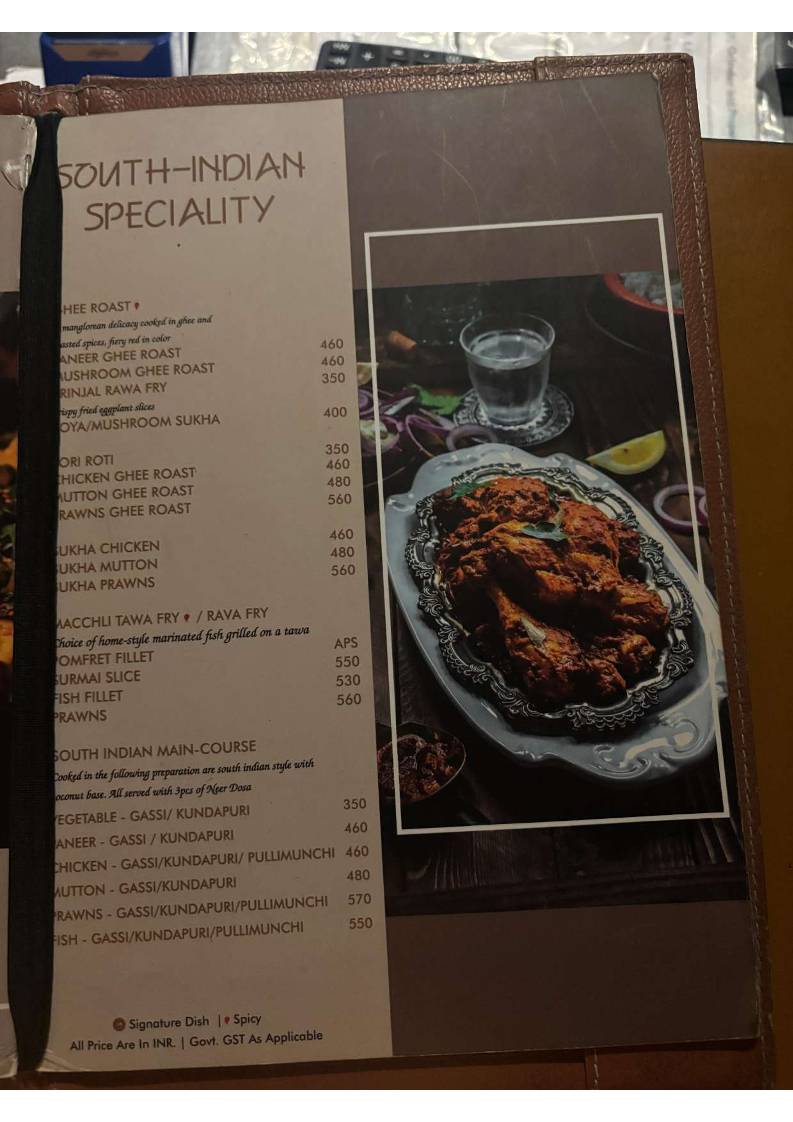 Sai Palace Hotel & Gardens menu