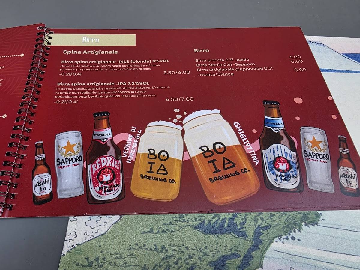 Menu di Sakakura - Sarpi 