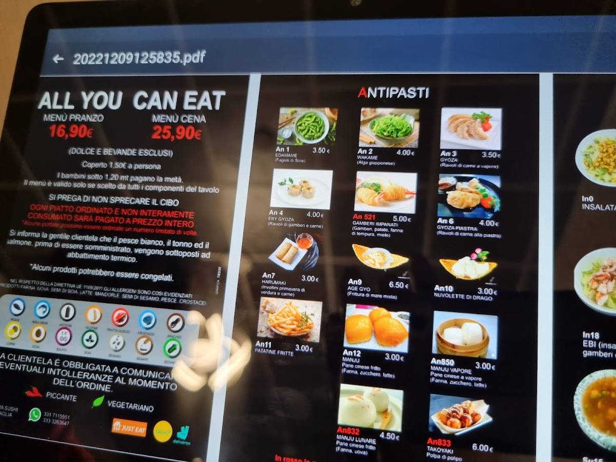 Menu di Sakura Sushi 