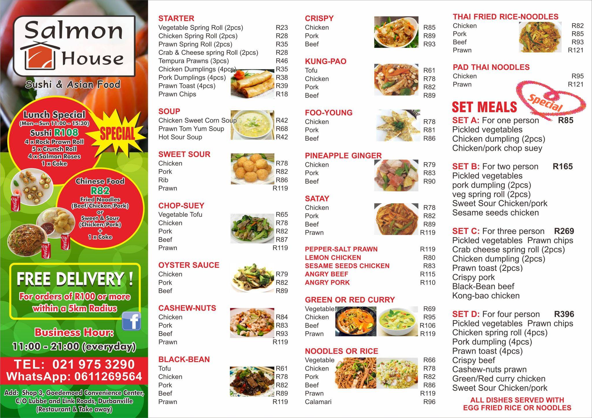 Menu at Salmon House, Goedemoed,Durbanville restaurant, Cape Town, 20