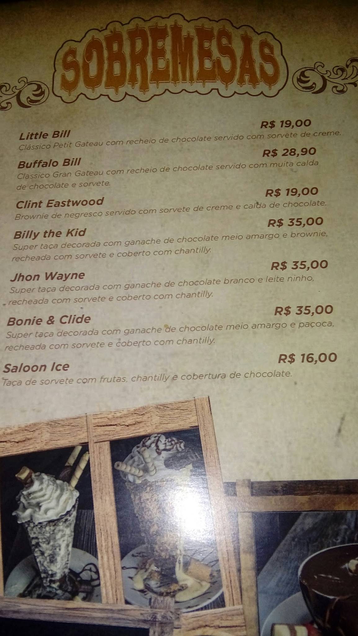 Menu at Saloon Burger Delivery restaurant, São Paulo, R. Santa Rosa de Lima