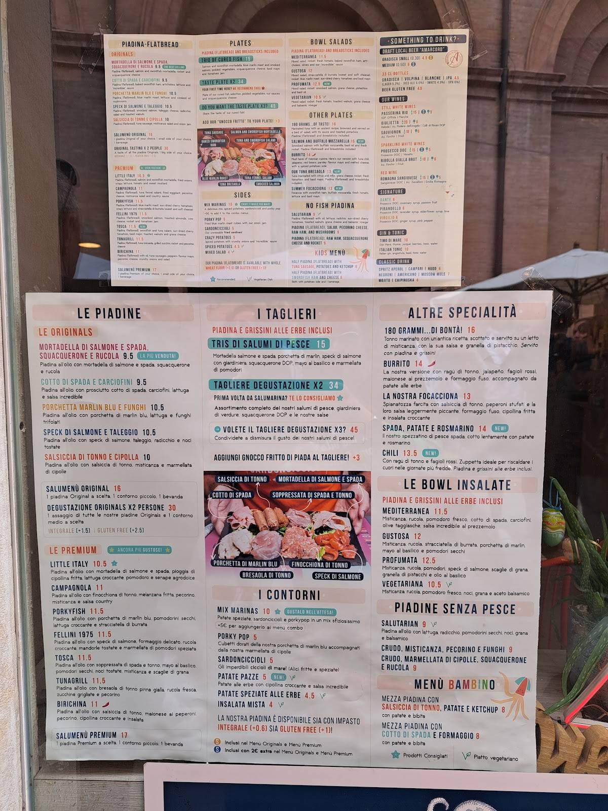 Menu di Salumarina 
