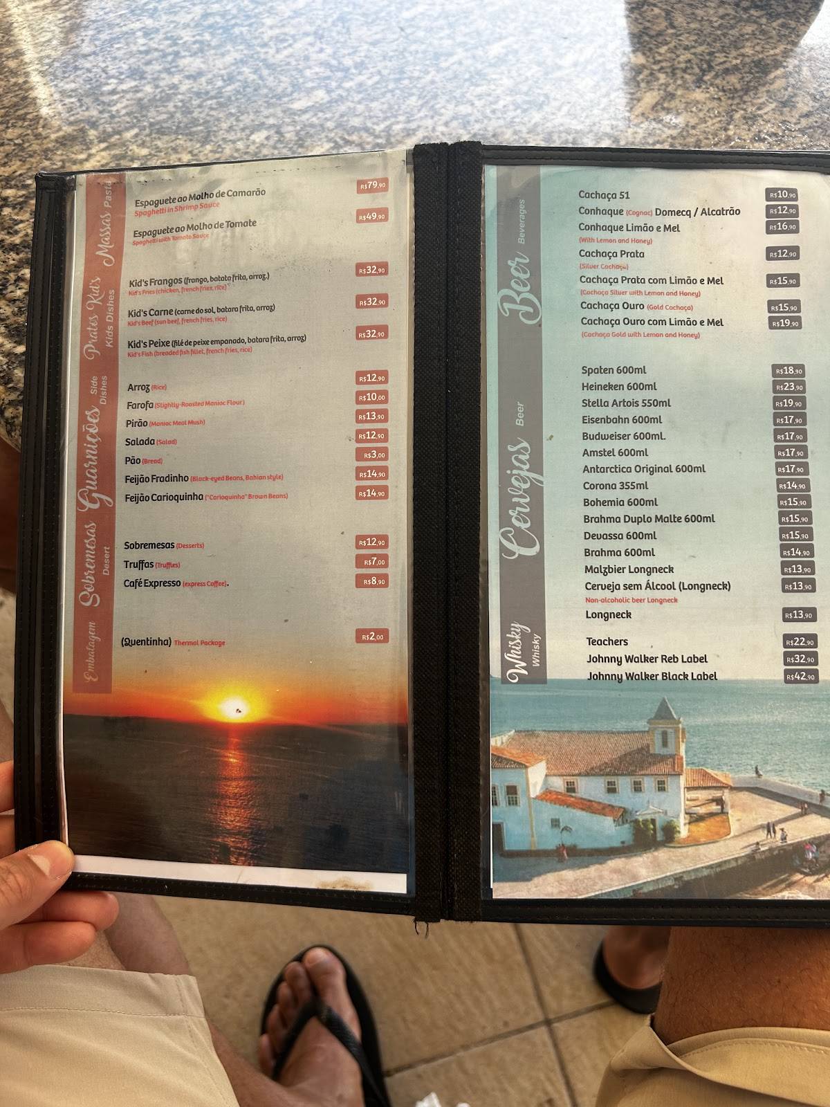 Bar Recanto da Lua Cheia cardápio